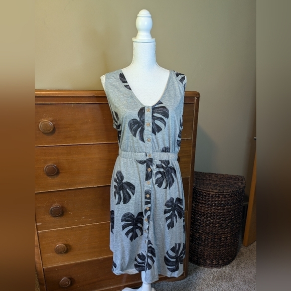 NWT Amazon Tropics Gray Summer Dress Coverup 2XL - Picture 1 of 13